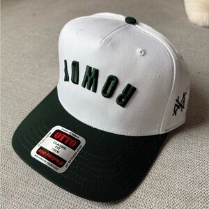 White and Green Snapback Cap